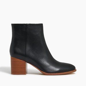 Black Faux Leather Ankle Boots (free shipping)
